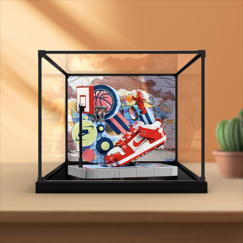 [ไม่รวมรุ่น] กล่องเก็บของอะคริลิคโปร่งใสเหมาะสําหรับเครื่องเล่นถนน Lego 43021 Dunk โปร่งใสป้องกันฝุ่