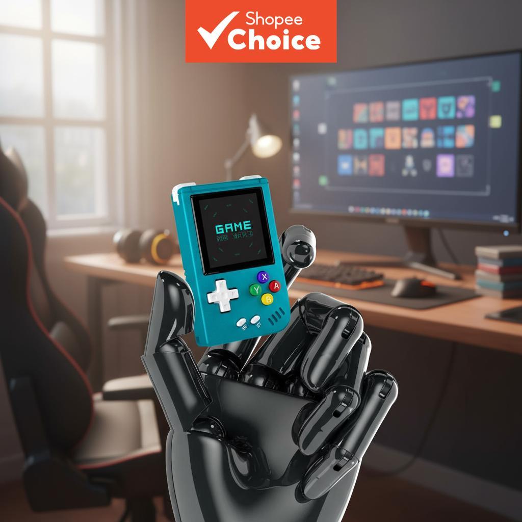 เครื่องเล่นเกมย้อนยุค ANBERNIC RG Nano อลูมิเนียม ขนาดเล็ก หน้าจอ IPS 1.54 นิ้ว การ์ด TF 64G เครื่อง