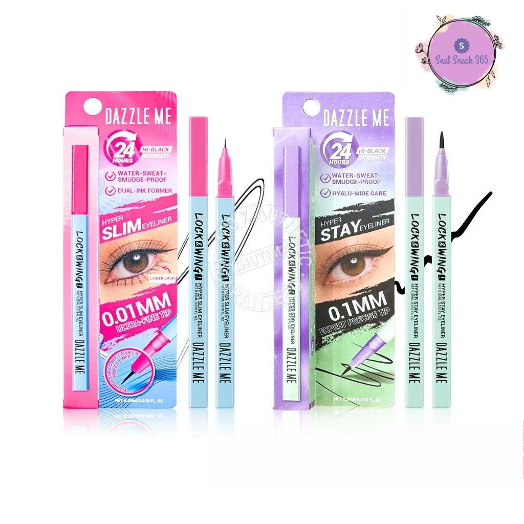 DAZZLE ME แดซเซิล มี ล็อค & วิงค์ อายไลเนอร์ Dazzle Me Lock & Wing Hyper Slim / Hyper Stay Eyeliner 