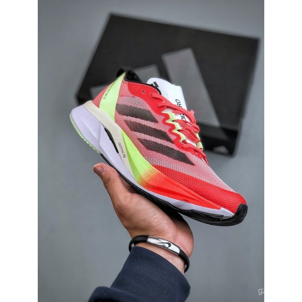 สินค้าขายดี Adizero Boston 12M Breathable Low-Top Running Shoes Cushioning Sports Jogging Shoes IG33