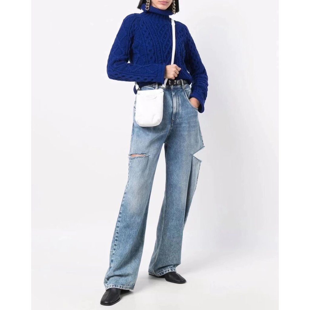 {White Partner Maiso I Margiela glam slam Cloud Phone Bag
2021ชุดต้นฤดูใบไม้ร่วง~หนังแกะนุ่มพิเศษรู้