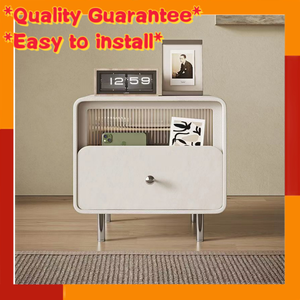 Side cabinet solid wood bedside cabinet cream bedroom cabinet small cabinet bedside storage cabinet 