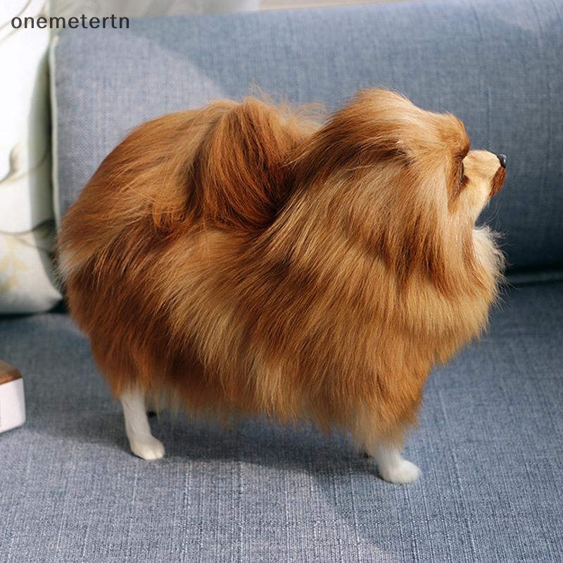Oyr สมจริง Pomeranian จําลองสุนัขลูกสุนัขเหมือนจริง Companion Handcrafted Drop สุนัขสัตว์เลี้ยงของเล่นจําลองตุ๊กตา N