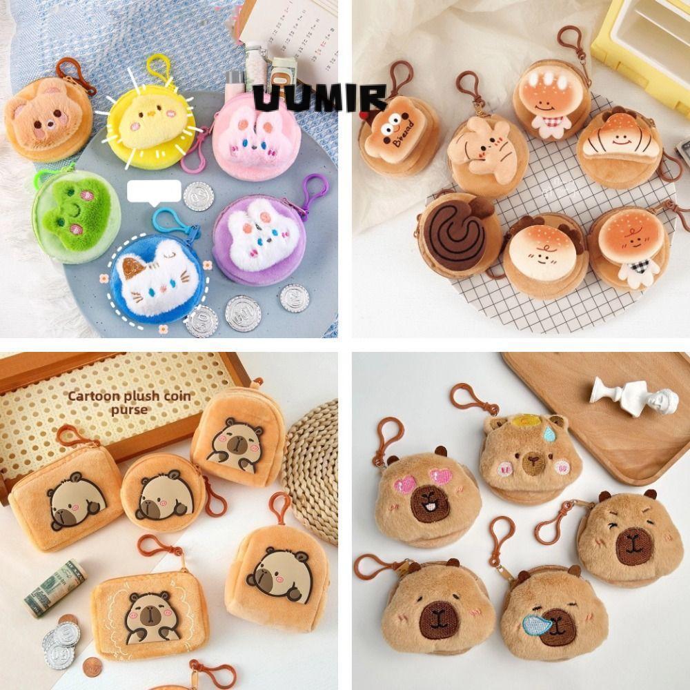 UUMIR   กระเป๋าสตางค์ กระเป๋าใส่เหรียญ ลายการ์ตูนสัตว์น่ารัก ขนาดเล็ก แบบพกพา สําหรับผู้หญิง