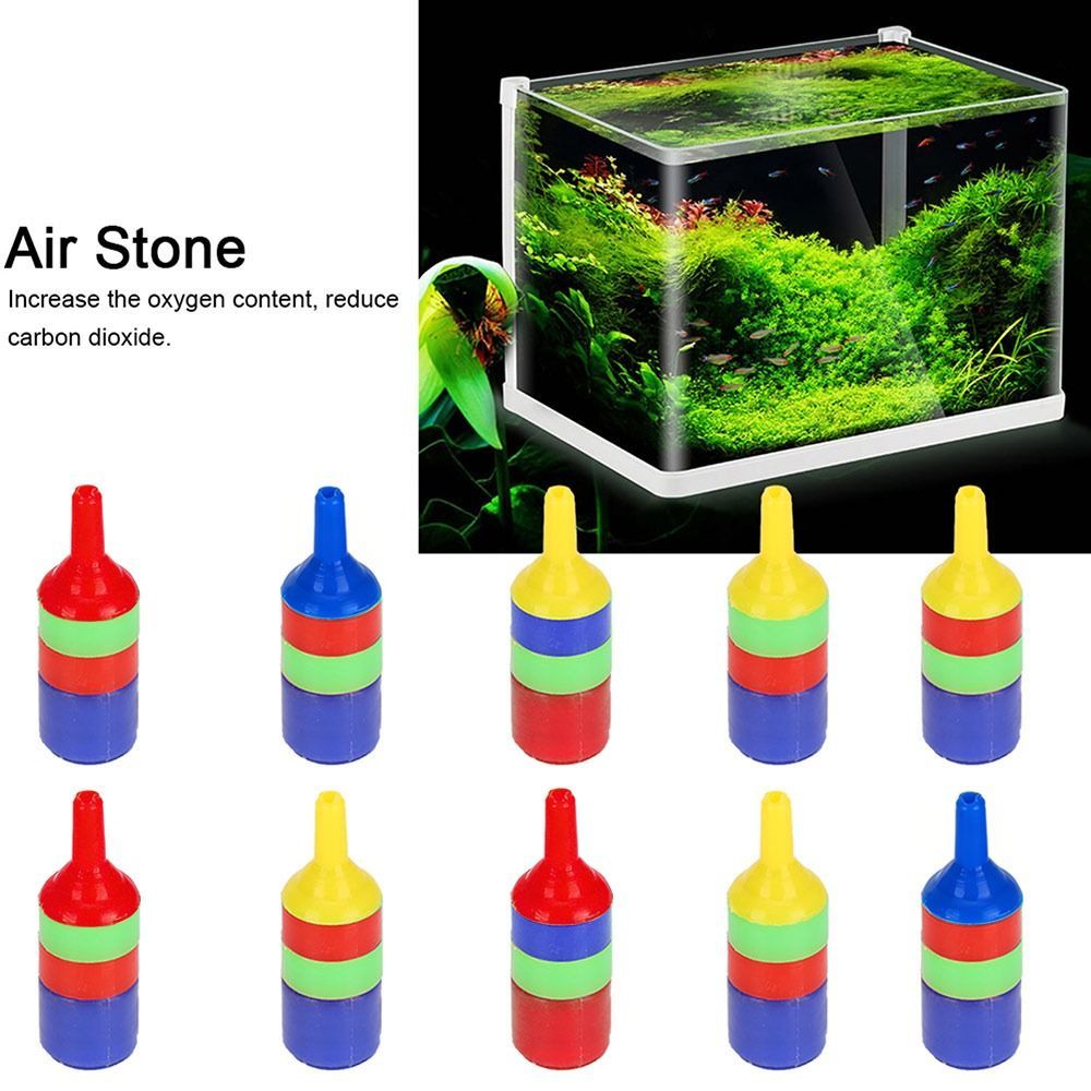 YGBG 10 ชิ้นชุด Aquarium Oxygen Diffuser, Multicolor พลาสติกถังปลา Air Stone, Aquarium อุปกรณ์เสริมลาย Airstone ประสิทธิภาพสูงฟองหิน Aquarium - รูปที่ 5