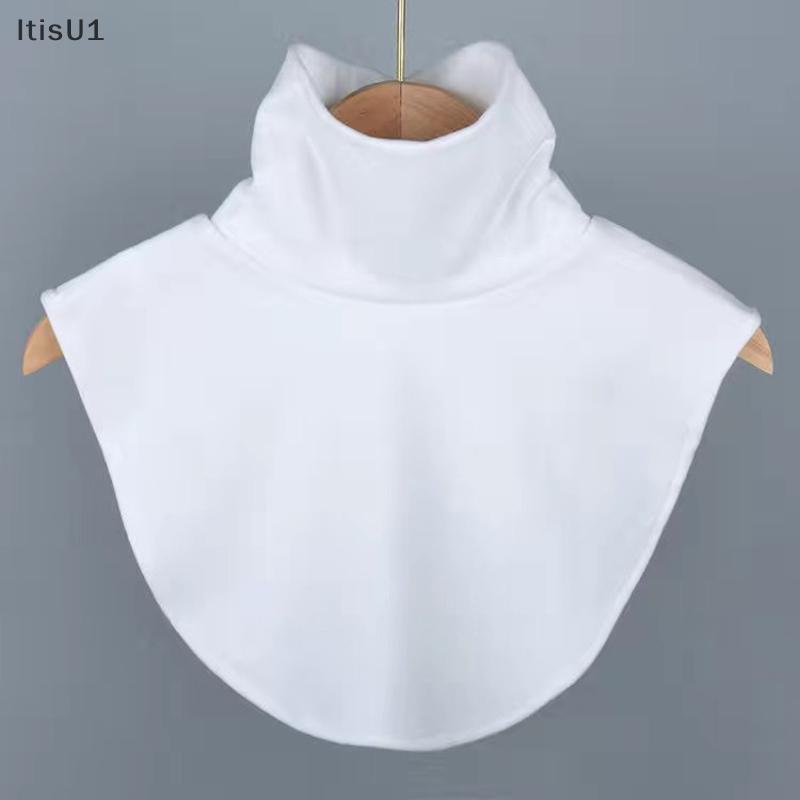 [FSP] มุสลิมคอเต่าปกปลอมผู้หญิงJerseyฮิญาบคอปกมุสลิมภายในTurbanอิสลามModal DDickey Collar PH