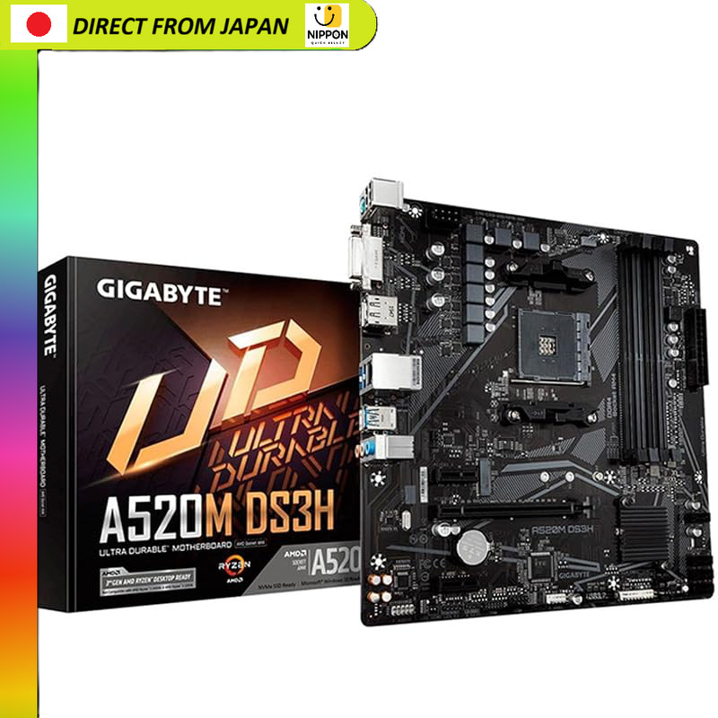 【From Japan】
GIGABYTE A520M DS3H Motherboard Micro-ATX [Equipped with AMD A520 Chipset] MB6086