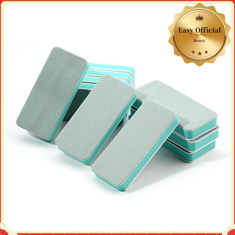 ตะไบเล็บสองด้านบัฟเฟอร์ขัดบล็อกขัดเล็บขัดเล็บฟองน้ําSetbackเครื่องมือทําเล็บ绿白双面磨光文玩具美美美美美美美甲牙杯文玩