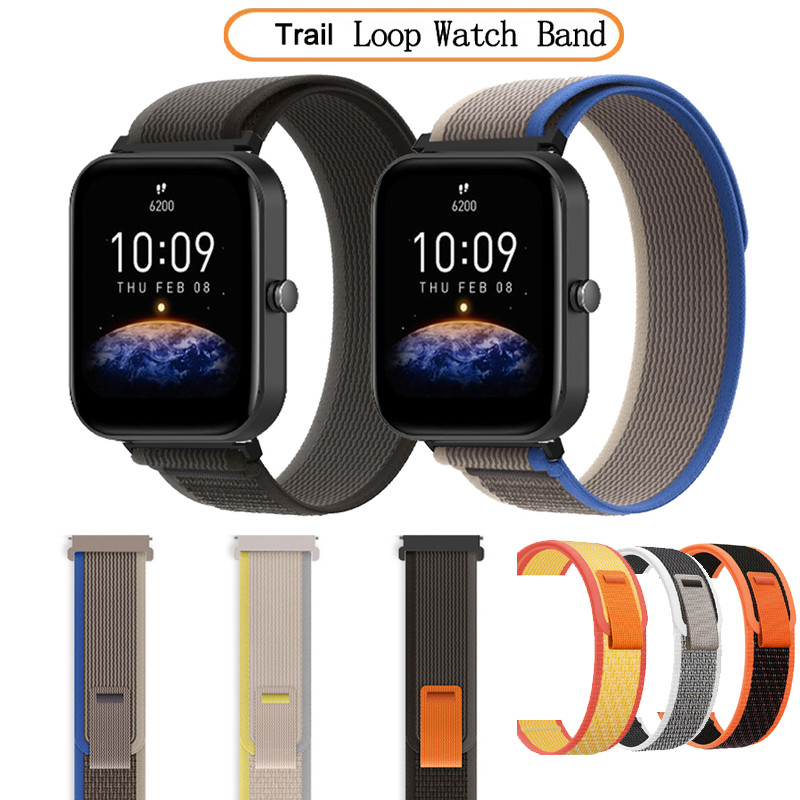 Trail Loop สายนาฬิกาสายไนลอนสําหรับ Huami Amazfit Bip6 Bip5 Bip3 Bip 3 5 6 Lite SU Pro Unity เปลี่ยนสายนาฬิกาอัจฉริยะ