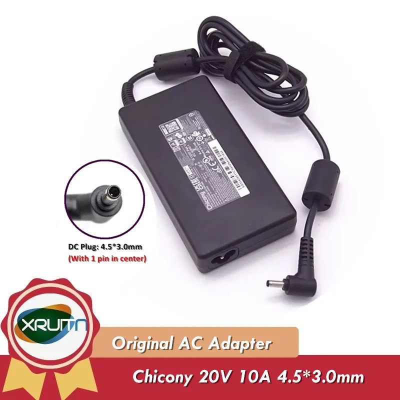 ของแท้ OEM Chicony 20V 10A 200W A21-200P2B A200A022P แล็ปท็อปอะแดปเตอร์ AC สําหรับ MSI Stealth 14 สต