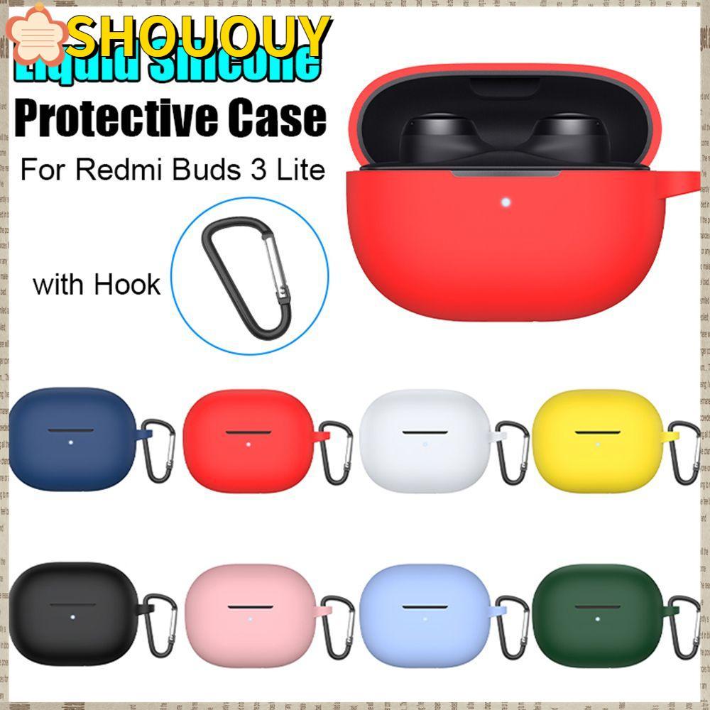 SHOUUY เคสนิ่มกันฝุ่นสีลูกกวาดแบบยืดหยุ่นสําหรับ Redmi Buds 3 Lite