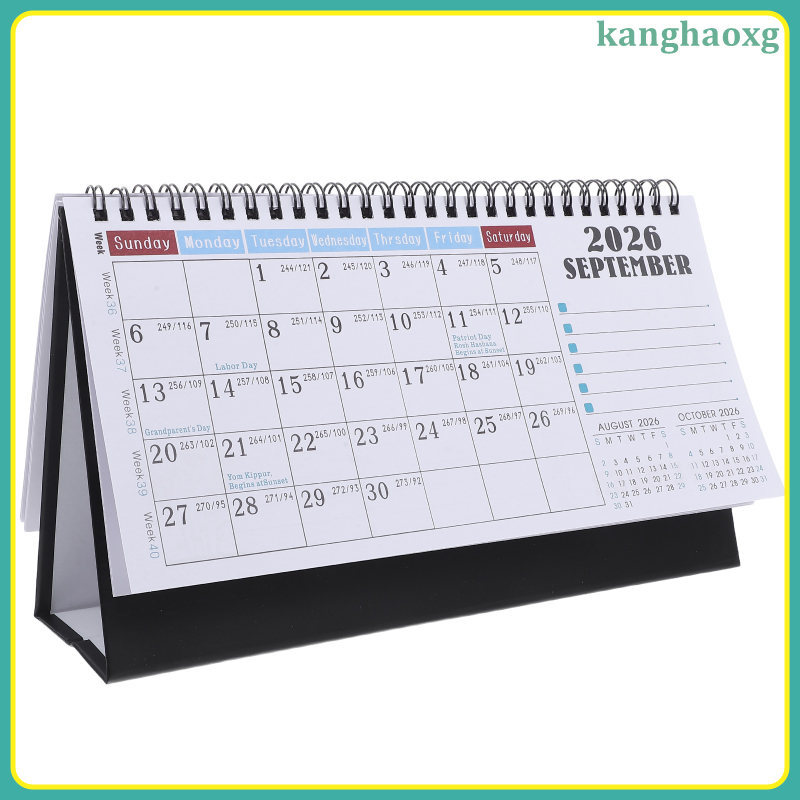 ปฏิทินตั้งโต๊ะรายเดือน: Standing Desktop Planner - 2026-2027 ปฏิทินน่ารัก Desktop Decor สําหรับ Home