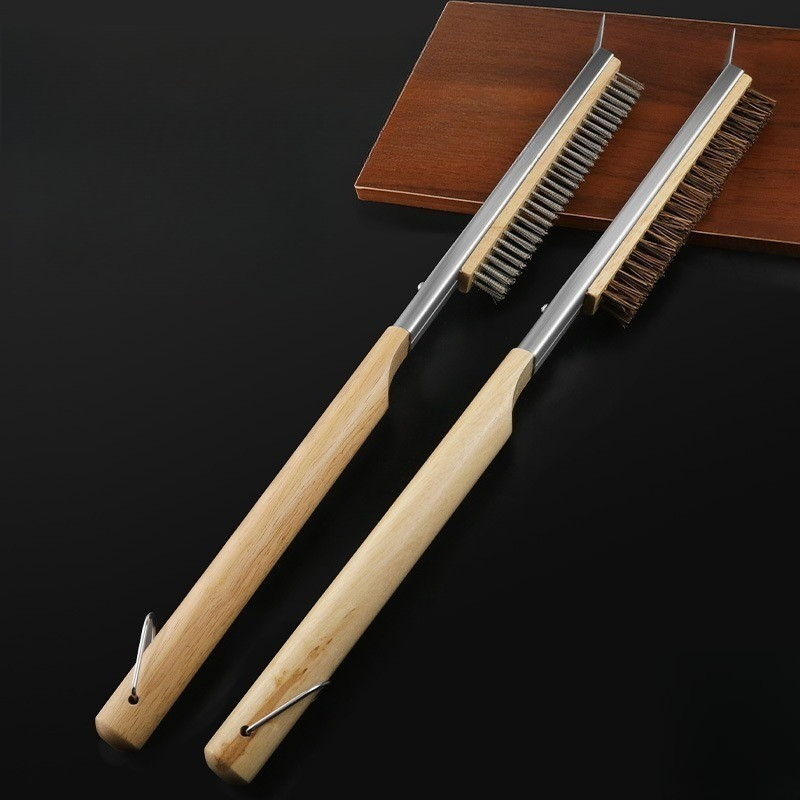 2 ใน 1แปรงเตาอบพิซซ่า,แปรงเปลี่ยนหัวแปรงบาร์บีคิวกลางแจ้งแปรงอบพิซซ่าเตาอบทําความสะอาดแปรงครัวเครื่องมือทําความสะอาด,มะพร้าวปาล์มแปรง,อุปกรณ์ทําความสะ - รูปที่ 3