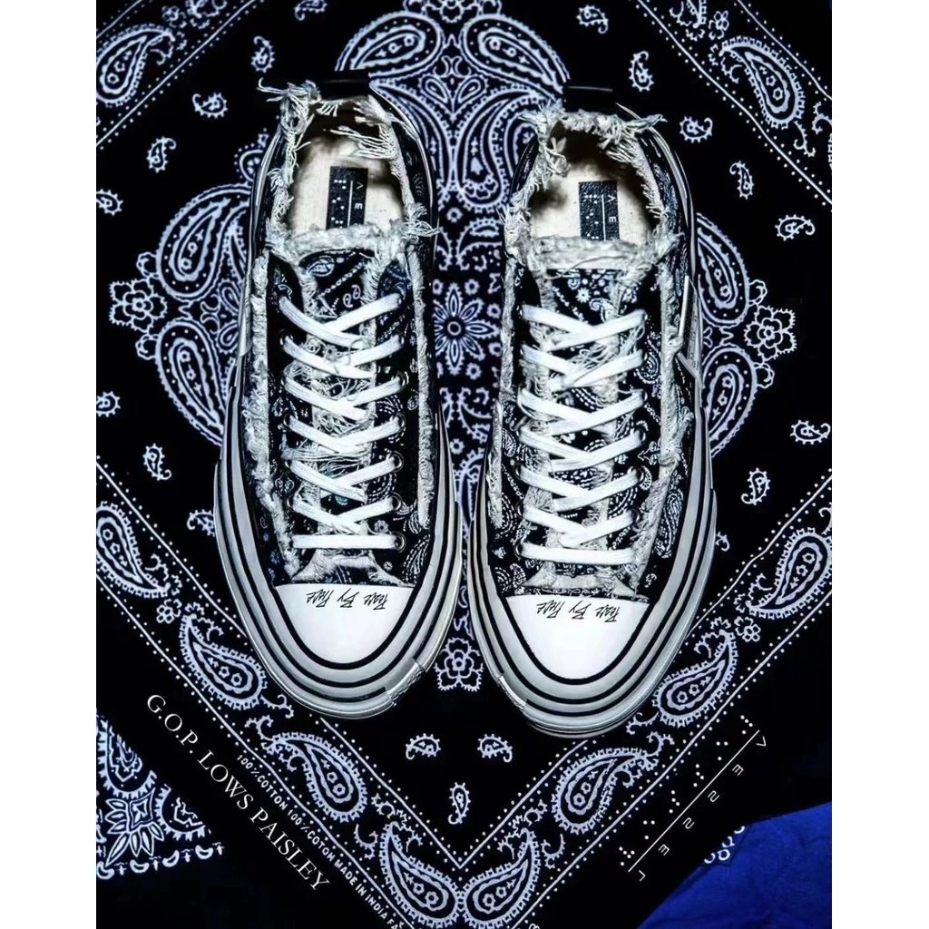 [Details รวมสนับสนุนยิงจริง] Wu Jianhao สไตล์เดียวกัน xVESSEL GOP Lows Paisley ดอกไม้เม็ดมะม่วงหิมพา