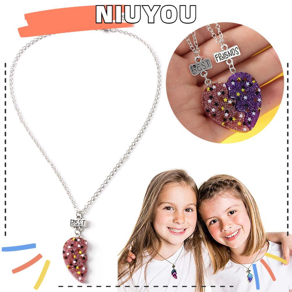 NIUYOU BFF สร้อยคอแฟชั่นอินเทรนด์สร้อยคอมิตรภาพของขวัญ