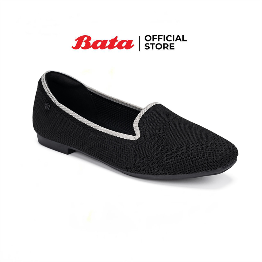Bata บาจา รองเท้าคัทชู ส้นแบน สำหรับผู้หญิง รุ่น PRITA สีงาช้าง 5911385 สีดำ 5916385