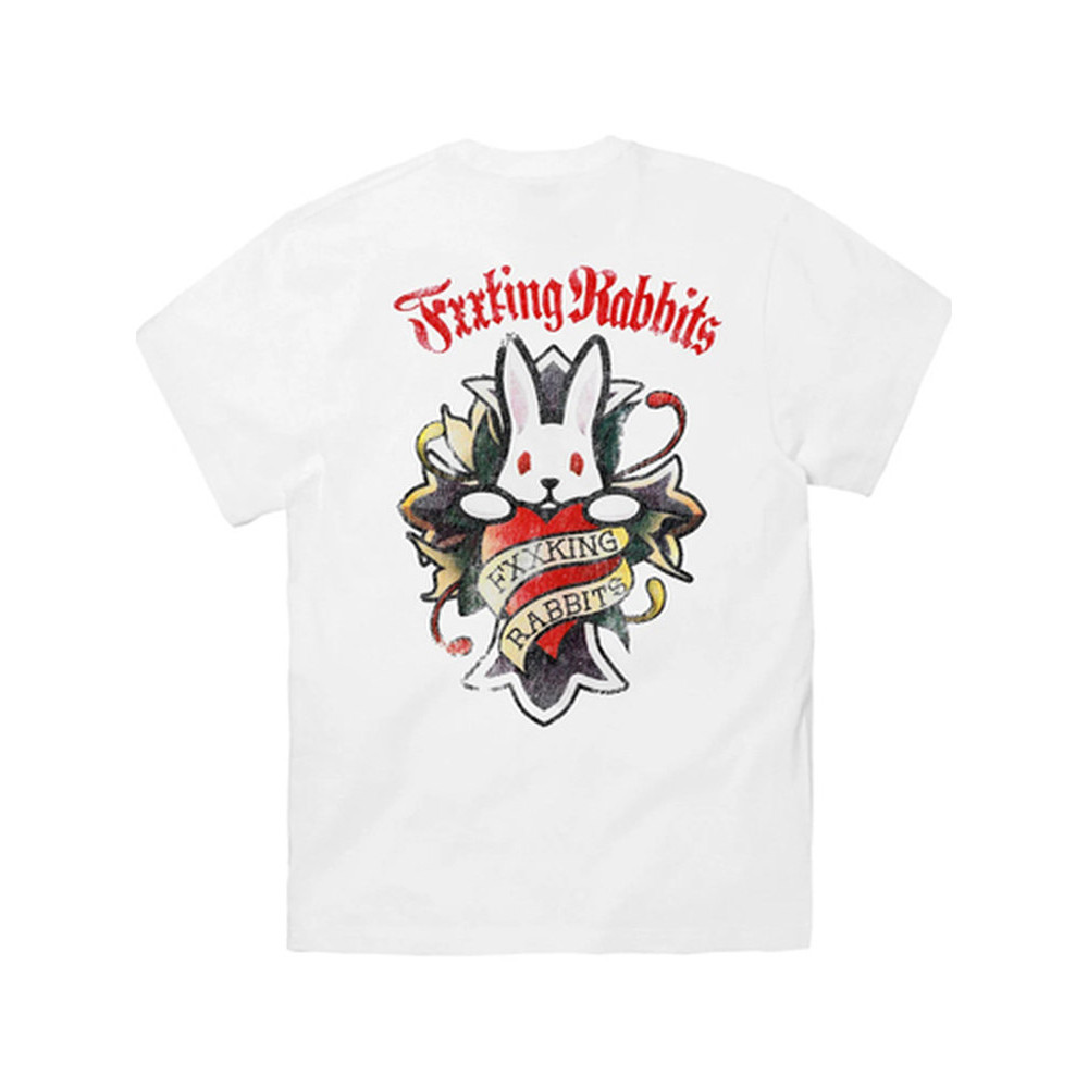 ในสต็อก unisex FR2 Cross Rabbits Tattoos เสื้อยืดย้อมเสื้อผ้า