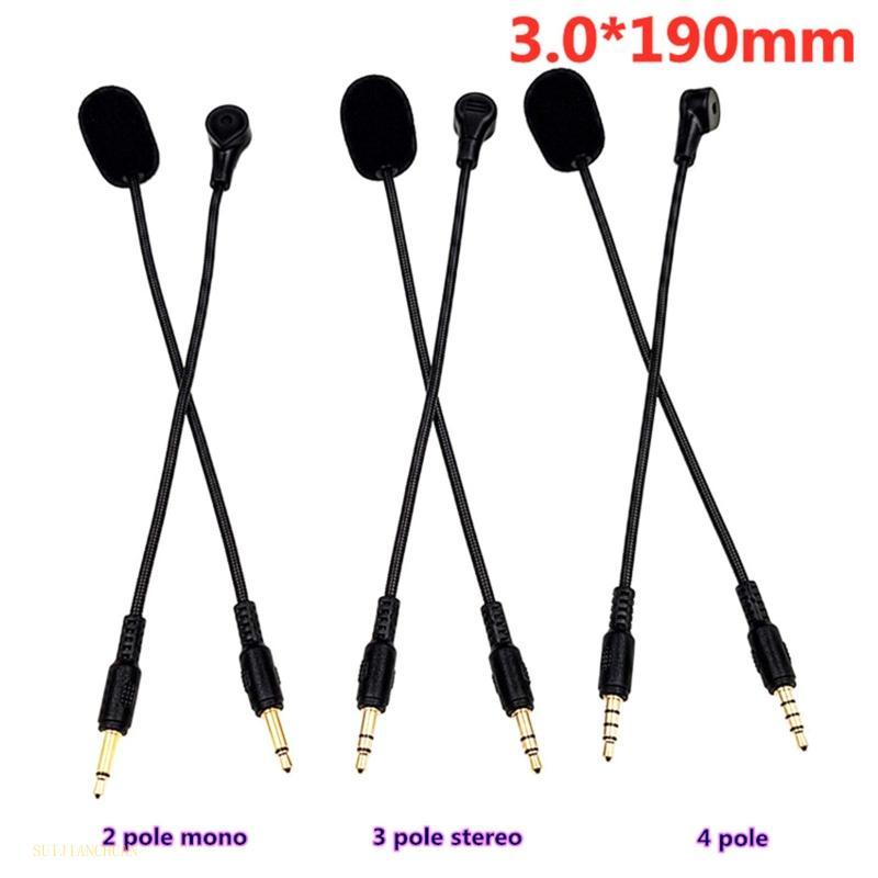 SJT Universal 3 5 มม.ปลั๊กเปลี่ยนไมโครโฟนลดเสียงรบกวนชุดหูฟังสําหรับเล่นเกม Bendable ไมโครโฟนอุปกรณ์เสริม Props