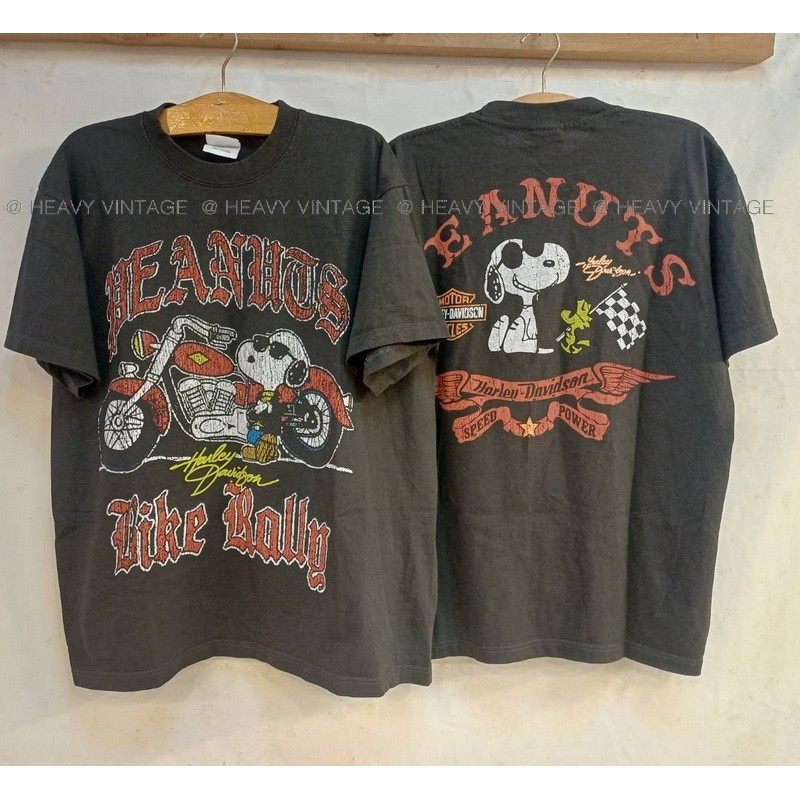 Snoopy X ฮาเล tag hanes เสื้อวินเทจ เสื้อการ์ตูน heavy vintage shirt