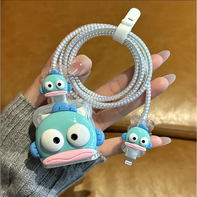 น่ารัก Hangyodon 40w Fast Charger Adapter Cover Universal Anti-Bite Silicone Soft Case เข้ากันได้กับ