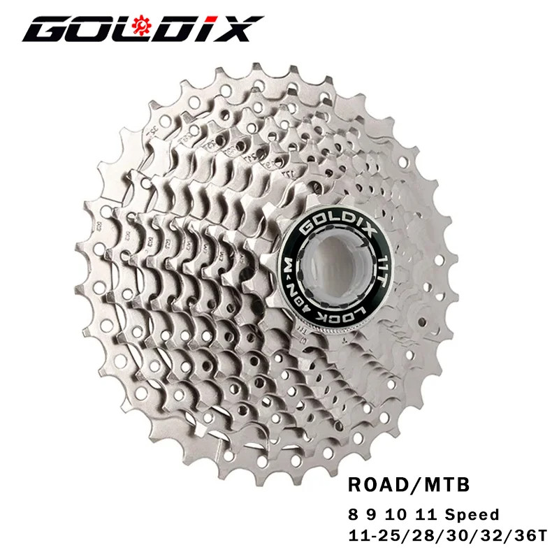 GOLDIX จักรยานเสือหมอบ 8 9 10 11 ความเร็ว Velocidade 11-25T/28T/32T/34T/36T จักรยาน Cassette Freewh