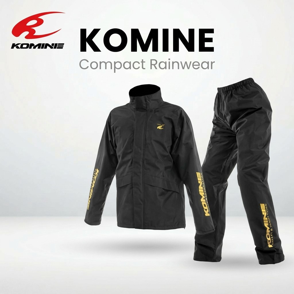ชุดกันฝนขี่มอเตอร์ไซค์ KOMINE RK-552 MC กะทัดรัด กันน้ำ ระบายอากาศ | KOMINE RK-552 MC Compact Motorc