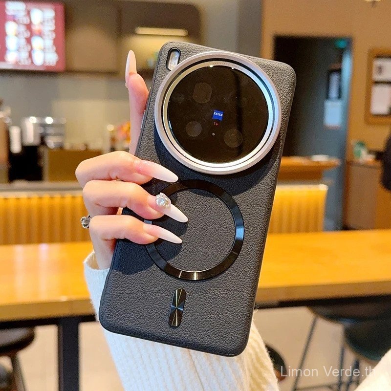 เคสสําหรับ vivo X300Ultra X300S X300Pro หรูหราแข็ง PU แม่เหล็กแม่เหล็กฝาหลังป้องกัน