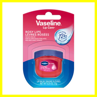Vaseline Lip Care Rosy Lips For Soft, Pink Lips 7g วาสลีน ลิปบาล์มสีชมพูระเรื่อ.