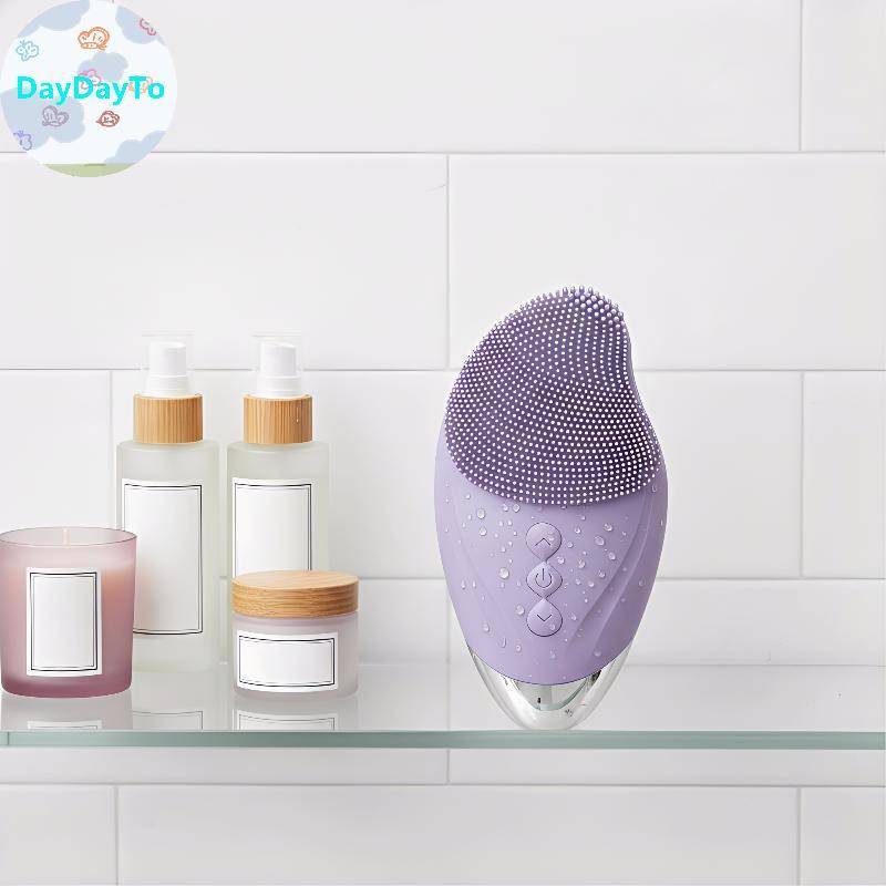 DayDayTo อุปกรณ์ทําความสะอาดผิวหน้าไฟฟ้าอัลตราโซนิก Dual Action แปรงซิลิโคนและเครื่องนวดอ่อนโยนสําหรับขัดผิวรูขุมขนที่บ้าน TH