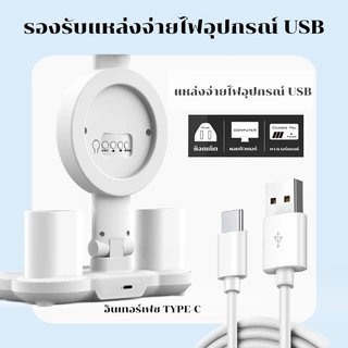 UORRISโคมไฟตั้งโต๊ะ LED พร้อมพัดลมและนาฬิกา ปรับได้ 3 สี พับได้ แสดงอุณหภูมิ/เวลา/วันที่ เหมาะสำหรับการเรียนหรือการทำงาน
