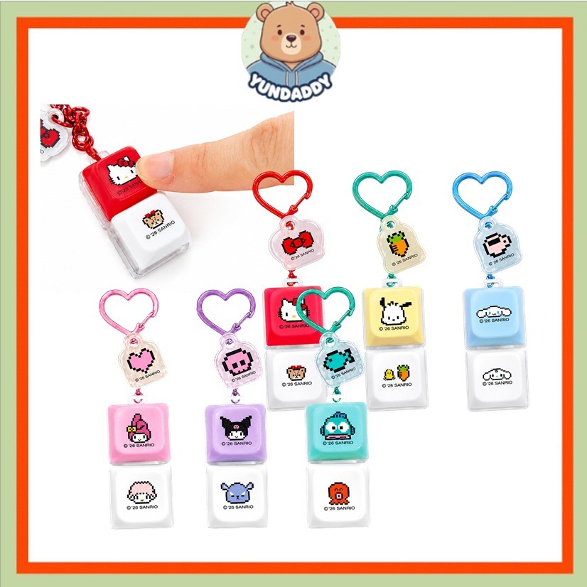 [SANRIO] Random LED Click Keycap Two cap เครื่องรางห้อยกระเป๋า