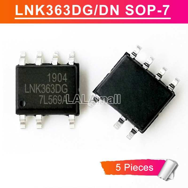 5 ชิ้น LNK363DN SOP7 LNK363DG SOP-7 LNK363D SOP SMD Low Power Off-Line Switcher IC ใหม่