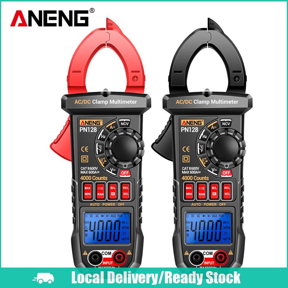 [จัดส่งในพื้นที่] ANENG PN128 ที่หนีบมัลติมิเตอร์อัจฉริยะมัลติมิเตอร์แบบดิจิตอล 4000 นับหน้าจอ LCD เครื่องตรวจจับแรงดันไฟฟ้าอัตโนมัติสําหรับช่างไฟฟ้า