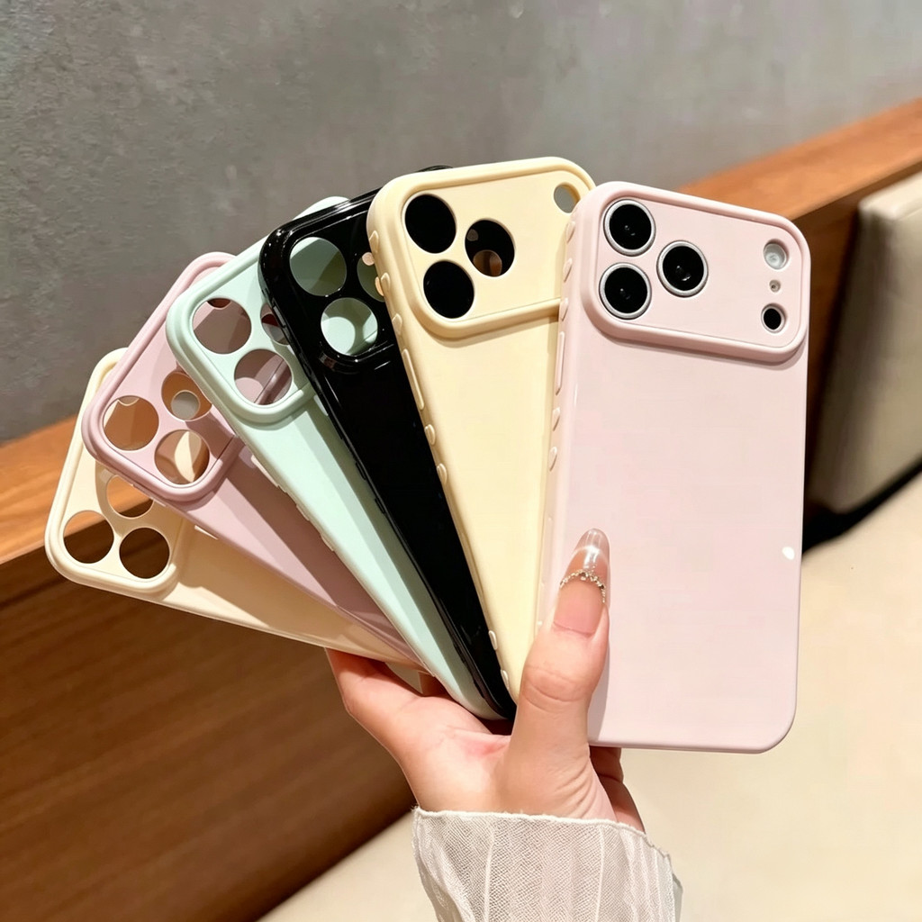เคส For iPhone 13 11 15 14 12 16 17 Pro Max เคสสำหรับไอโฟน13 เคสโทรศัพท์รูปหัวใจ ซิลิโคนเนื้อนุ่มสีพื้น Case เคสโทรศัพท์