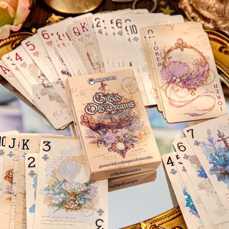 พรีเมี่ยมโป๊กเกอร์การ์ดคาสิโนเมจิกเล่นไพ่ดาดฟ้าเคลือบโป๊กเกอร์复古款