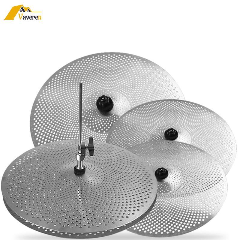 [Vaveren] 5 ชิ้น Mute Cymbal Set Low Volume Cymbals Drummer Practice Quiet Cymbal สําหรับ Apartment 