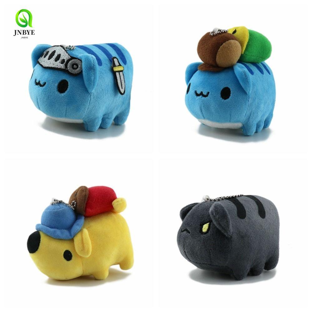 JNBYE Bugcat Capoo พวงกุญแจ,สีฟ้าแมวของเล่น PP ผ้าฝ้าย Bugcat จี้,กระเป๋านักเรียนพวงกุญแจกระเป๋า Cha