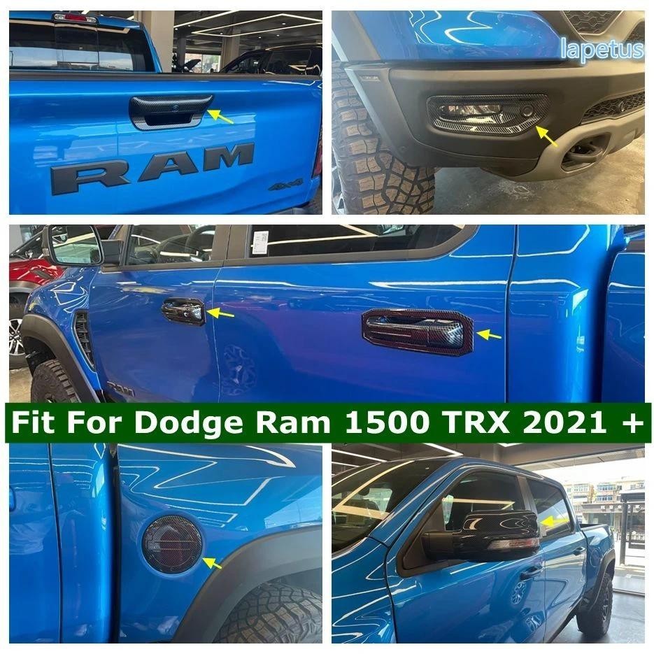 ไฟตัดหมอก/ชามมือจับประตู/ฝาครอบกระจกมองหลังสําหรับ Dodge Ram 1500 TRX 2021 - 2023 คาร์บอนไฟเบอร์อุปก