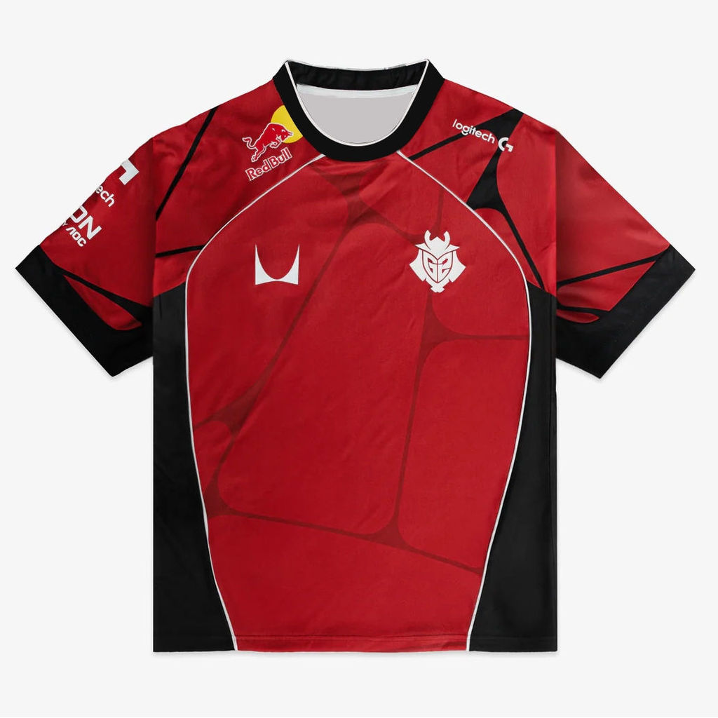 G2 ESPORTS 2026 เสื้อทีมสีแดงสําหรับผู้ชายเสื้อผ้าเครื่องแบบ