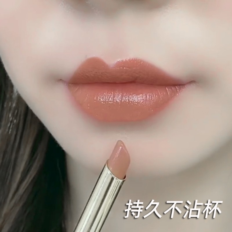 ลิปสติกแนะนํา Non-Fade Non-Stick Cup Cinnamon Milk Tea Color Matte Brand Non-Fade Lipstick Ready sto