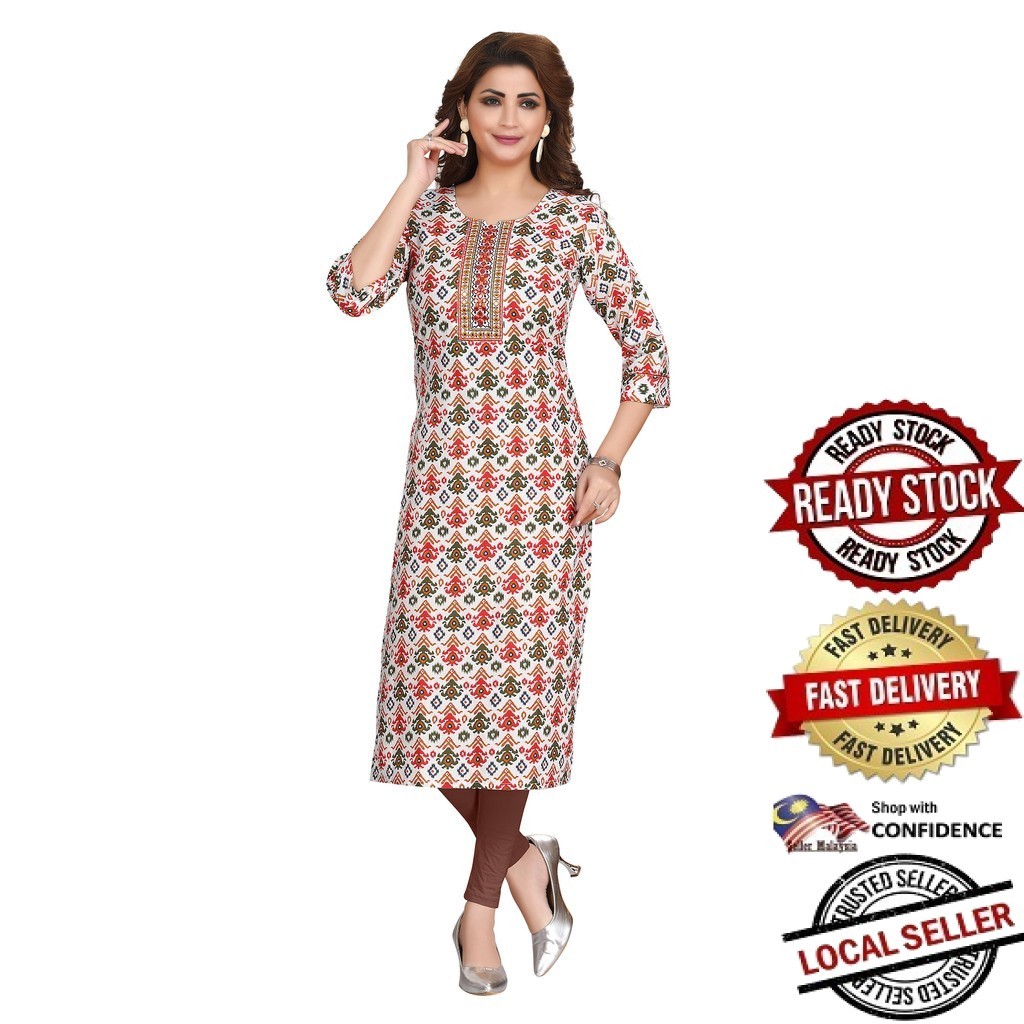 Kurti Indian Women Kurtis Top Saree Sari Punjabi Suit Readymade Kurti UD1557PG