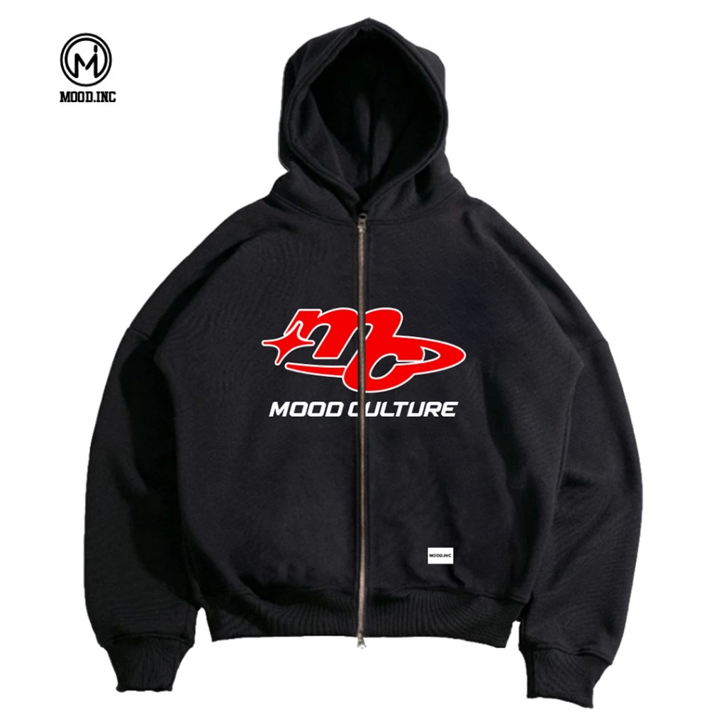 MOOD MOOD | Oversized BOXY ZIPPER HOODIE | MOOD BANDADH SWEATER