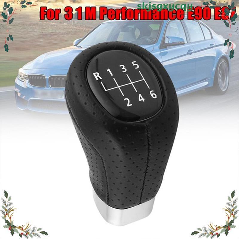 6 ความเร็วเกียร์ Shift Knob หนังสําหรับ - 1Series 3Series E81 E82 E87 E88 E90 E91 E92 E93 skjsgxycqy