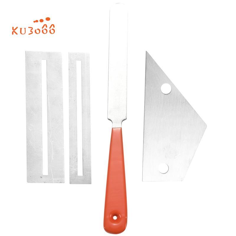 สแตนเลสกีตาร์ Fret File + Fret Rocker Level + Fingerboard Protector กีตาร์ Luthier เครื่องมือ