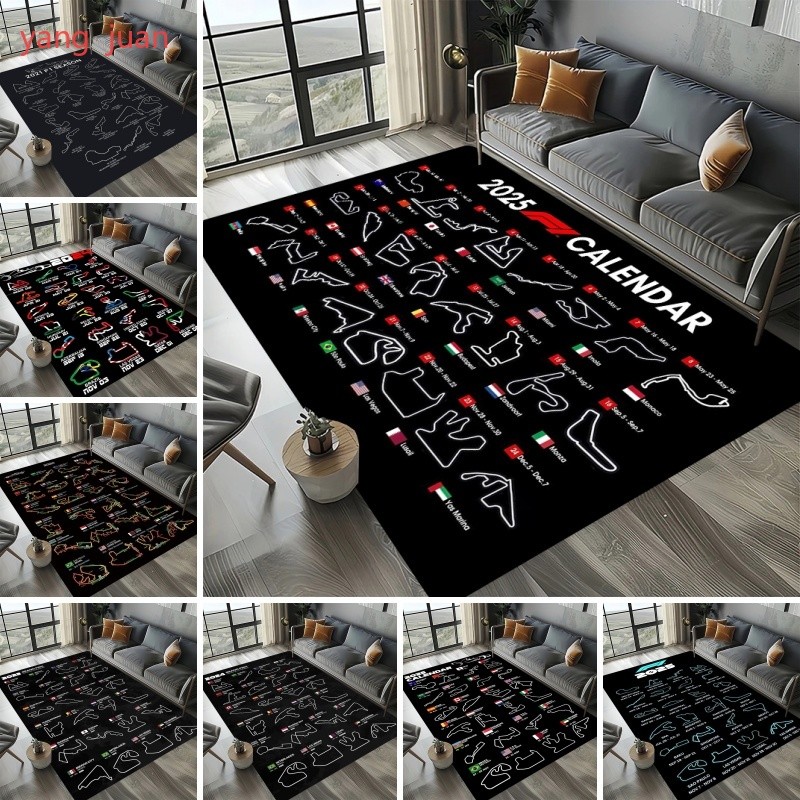 F1 Imola Monaco Track Circuit พิมพ์พรมพรมโซฟาสูตร 1 Motorsport Theme Decor Mat ตัวเลือกที่ดีที่สุดสําหรับ Racing Lover พรม