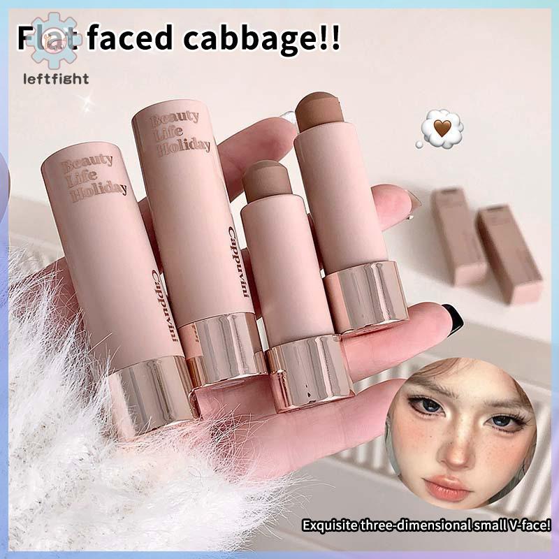 ซ้าย ให้ความชุ่มชื้นเคลือบคอนซีลเลอร์ รูปร่าง ติดเนียนยาวนานสามมิติจมูกเงากันน้ําใบหน้าไฮไลท์สดใสคอน