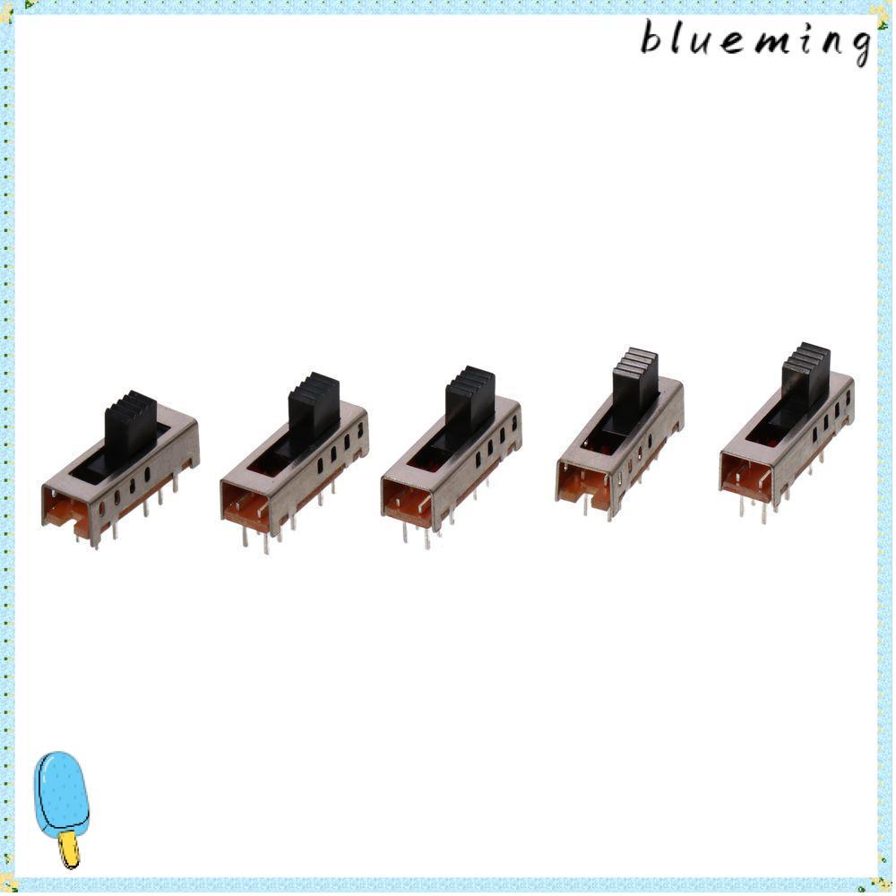 BLUEMING 5 ชิ้น Micro Slide Switch, 5 มม.สลับ SS-24E01 Toggle Switch, Mini 10P 2P4T แนวตั้ง 4 ตําแหน