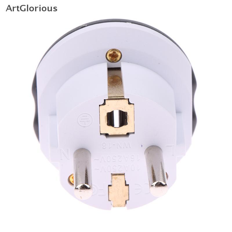 Art เยอรมันมาตรฐานปลั๊กแปลง FR AU US UK To EU Euro Korea Universal Travel Adapter Home Plug Adapter 