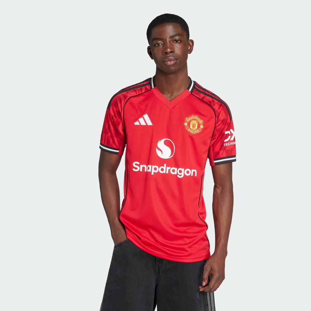 adidas ฟุตบอล เสื้อฟุตบอลชุดเหย้า Manchester United 25/26 ผู้ชาย สีแดง JI7428