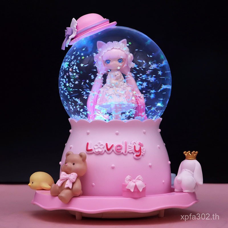 ส่ง Piao Shirley Princess Lolita คริสตัลบอลด้านนอกหมุนสาวขนาดใหญ่เด็กของขวัญวันเกิดกล่องดนตรี NADZ